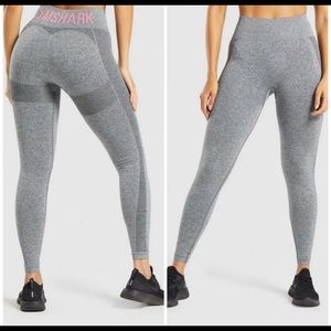 Gymshark charcoal/ ruby pink leggings